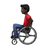 Man In Manual Wheelchair: Dark Skin Tone Emoji 👨🏿‍🦽 image - Apple style