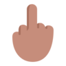 Middle Finger: Medium Skin Tone Emoji 🖕🏽 image - Microsoft Classic 2D style