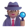 Detective: Medium Skin Tone Emoji 🕵🏽 image - Microsoft 3D Fluent style