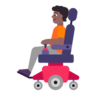 Person In Motorized Wheelchair: Medium-Dark Skin Tone Emoji 🧑🏾‍🦼 image - Microsoft Classic 2D style
