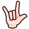 Love-You Gesture: Light Skin Tone Emoji 🤟🏻 image - Emojidex style
