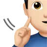 Deaf Man: Light Skin Tone Emoji 🧏🏻‍♂️ image - Apple style