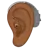 Ear With Hearing Aid: Medium-Dark Skin Tone