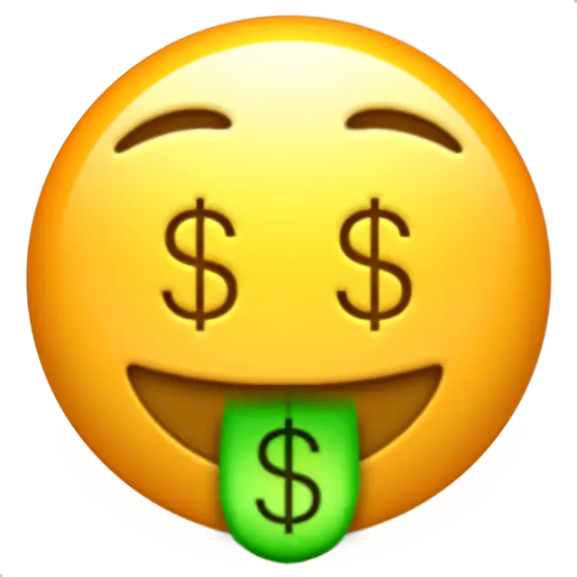 Cara de la boca del dinero
