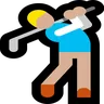 Person Golfing: Medium-Light Skin Tone Emoji 🏌🏼 image - Microsoft Windows 10 Segoe UI Emoji style
