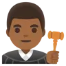 Man Judge: Medium-Dark Skin Tone Emoji 👨🏾‍⚖️ image - Google Noto Color style