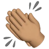 Clapping Hands: Medium Skin Tone Emoji 👏🏽 image - Huawei Harmony OS style