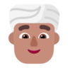Man Wearing Turban: Medium Skin Tone Emoji 👳🏽‍♂️ image - Microsoft Classic 2D style