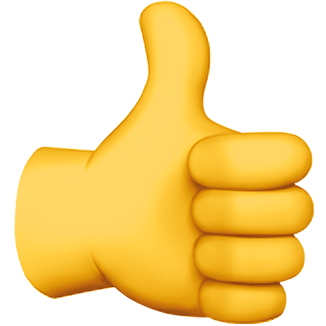 Emoji pollice in su