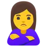 Woman Pouting Emoji 🙎‍♀️ image - Google Noto Color style