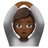 Person Gesturing Ok: Medium-Dark Skin Tone Emoji 🙆🏾 image - Huawei Harmony OS style