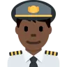 Man Pilot: Dark Skin Tone Emoji 👨🏿‍✈️ image - Twitter / X (Twemoji) style