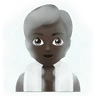 Person In Steamy Room: Dark Skin Tone Emoji 🧖🏿 image - Huawei Harmony OS style