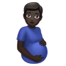 Pregnant Man: Dark Skin Tone Emoji 🫃🏿 image - Huawei Harmony OS style
