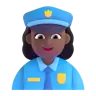 Woman Police Officer: Medium-Dark Skin Tone Emoji 👮🏾‍♀️ image - Microsoft 3D Fluent style