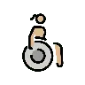 Woman In Manual Wheelchair: Medium-Light Skin Tone Emoji 👩🏼‍🦽 image - OpenMoji style