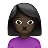 Woman Frowning: Dark Skin Tone