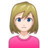 Woman Frowning: Light Skin Tone Emoji 🙍🏻‍♀️ image - Emojidex style