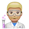 Man Scientist: Medium-Light Skin Tone Emoji 👨🏼‍🔬 image - WhatsApp style