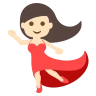 Woman Dancing: Light Skin Tone Emoji 💃🏻 image - EmojiTwo style