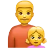 Family: Man, Girl Emoji 👨‍👧 image - WhatsApp style