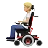 Person In Motorized Wheelchair: Medium-Light Skin Tone