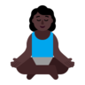 Woman In Lotus Position: Dark Skin Tone Emoji 🧘🏿‍♀️ image - Microsoft Classic 2D style