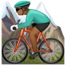 Man Mountain Biking: Medium-Dark Skin Tone Emoji 🚵🏾‍♂️ image - WhatsApp style