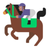 Horse Racing: Medium Skin Tone Emoji 🏇🏽 image - Microsoft Classic 2D style