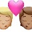 Kiss: Person, Person, Medium-Light Skin Tone, Medium Skin Tone