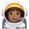 Woman Astronaut: Medium-Dark Skin Tone Emoji 👩🏾‍🚀 image - Samsung style