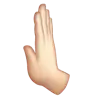 Leftwards Pushing Hand: Light Skin Tone Emoji 🫷🏻 image - WhatsApp style