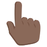 Backhand Index Pointing Up: Dark Skin Tone Emoji 👆🏿 image - EmojiTwo style