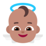 Baby Angel: Medium Skin Tone Emoji 👼🏽 image - Microsoft Classic 2D style