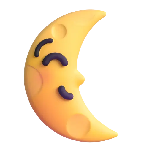 Last Quarter Moon Face