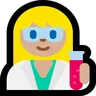 Woman Scientist: Medium-Light Skin Tone Emoji 👩🏼‍🔬 image - Microsoft Windows 10 Segoe UI Emoji style