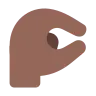 Pinching Hand: Medium-Dark Skin Tone Emoji 🤏🏾 image - Tossface style