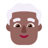 Man: Medium-Dark Skin Tone, White Hair Emoji 👨🏾‍🦳 image - Microsoft Classic 2D style