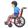 Man In Manual Wheelchair: Light Skin Tone Emoji 👨🏻‍🦽 image - Samsung style