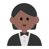 Person In Tuxedo: Medium-Dark Skin Tone Emoji 🤵🏾 image - Tossface style