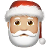 Santa Claus: Medium-Light Skin Tone Emoji 🎅🏼 image - Apple style