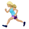 Woman Running: Medium-Light Skin Tone Emoji 🏃🏼‍♀️ image - Apple style