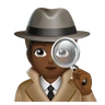 Detective: Medium-Dark Skin Tone Emoji 🕵🏾 image - Huawei Harmony OS style