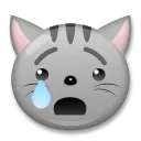 Faccia di gatto che piange