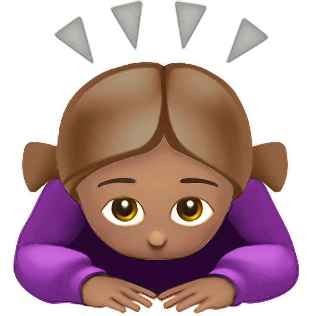 Woman Bowing: Medium Skin Tone
