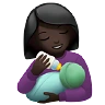 Woman Feeding Baby: Dark Skin Tone Emoji 👩🏿‍🍼 image - Apple style