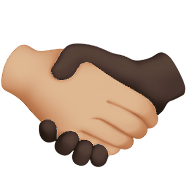 Handshake: Medium-Light Skin Tone, Dark Skin Tone