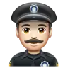 Police Officer: Light Skin Tone Emoji 👮🏻 image - WhatsApp style
