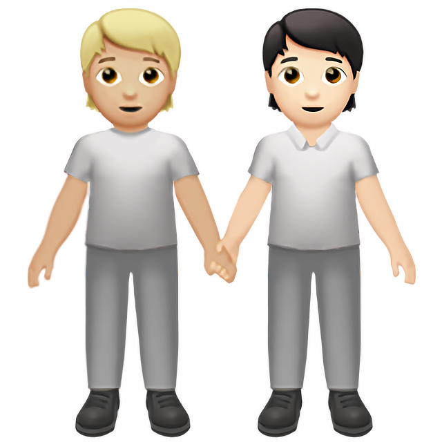 People Holding Hands: Medium-Light Skin Tone, Light Skin Tone