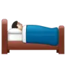 Person In Bed: Light Skin Tone Emoji 🛌🏻 image - WhatsApp style